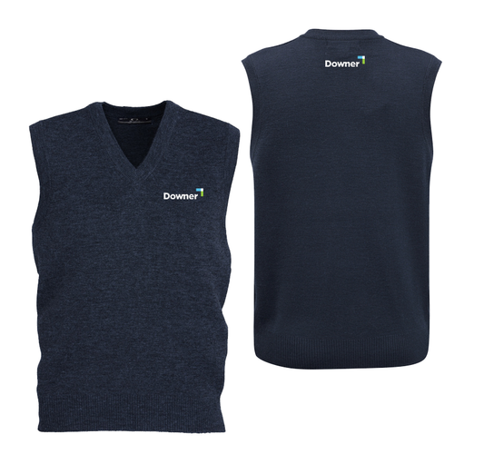 WOOLMIX MENS VEST - NAVY
