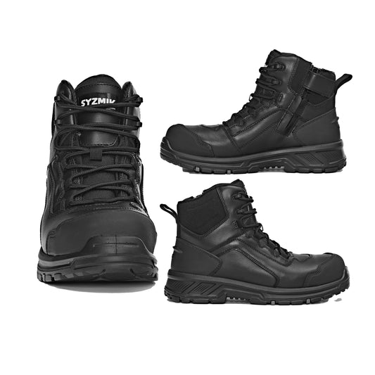 ZFL501 - UltraFort 5Z Side Zip Boot - BLACK SMOOTH
