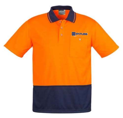 Basic Day Only S-S Polo - Orange-Navy