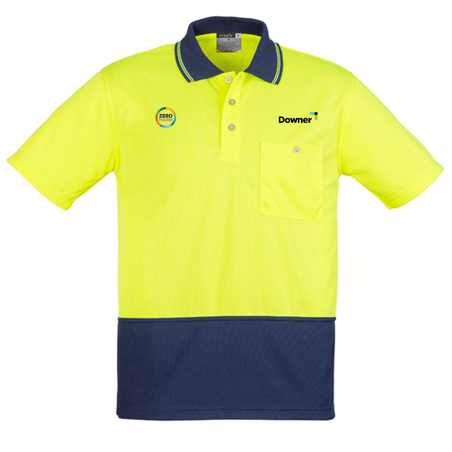 Basic Day Only S-S Polo  - Yellow-Navy