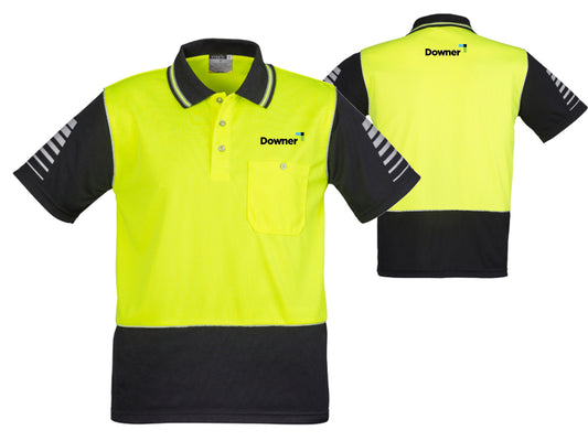 Mens Hi Vis Zone Polo - Yellow/Black