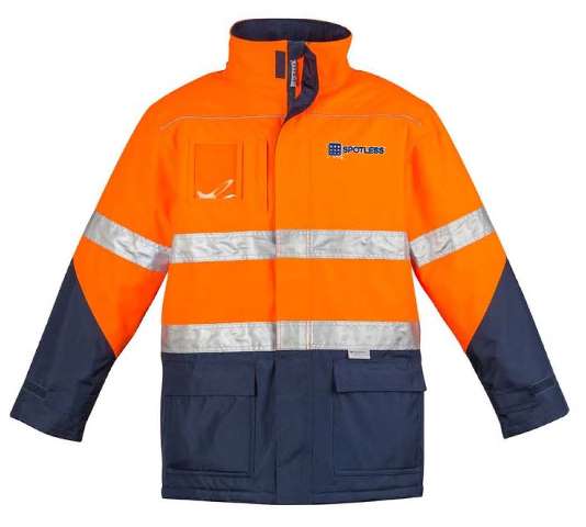 Day-Night Storm Jacket  - Orange-Navy
