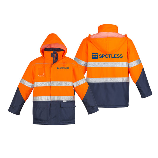 Day-Night Storm Jacket  - Orange-Navy
