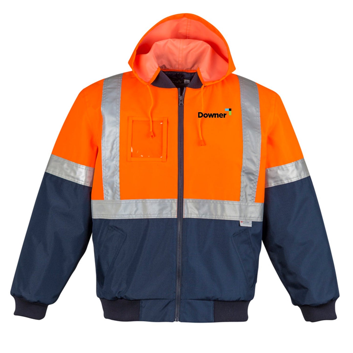 Men's Hi Vis Quilted Flying Jacket - ORANGE/NAVY