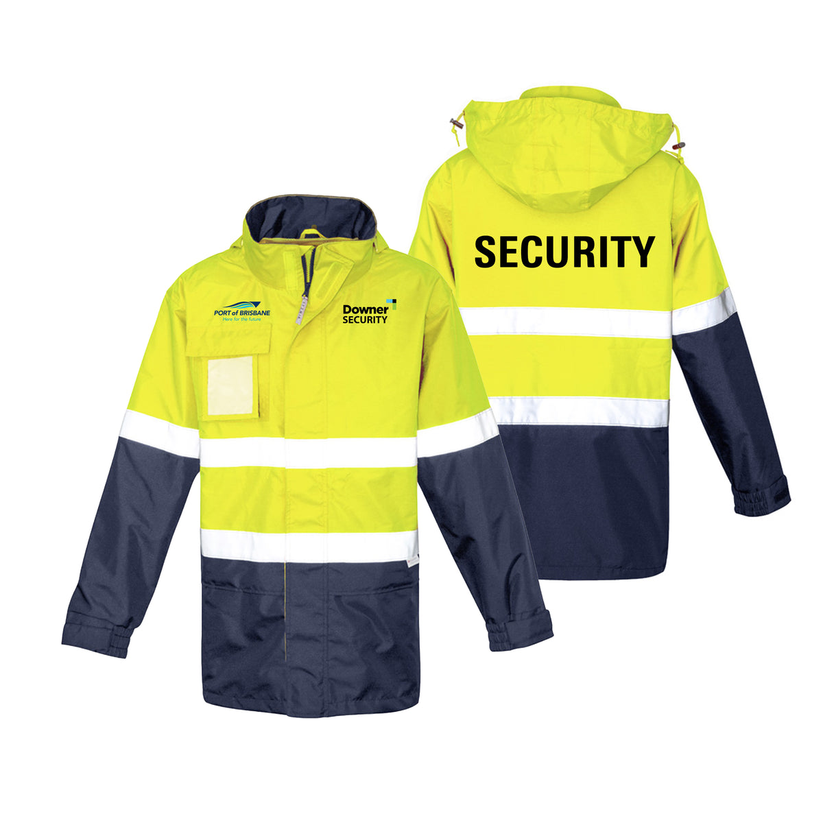 Hi Vis Ultralite Waterproof Jacket - Yellow/Navy