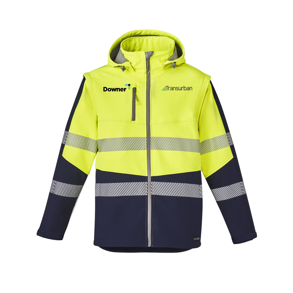 Unisex Streetworx 2 In 1 Stretch Softshell Jacket - YELLOW/NAVY