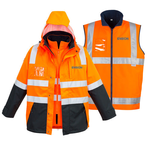 4 in 1 Jacket           - Orange-Navy