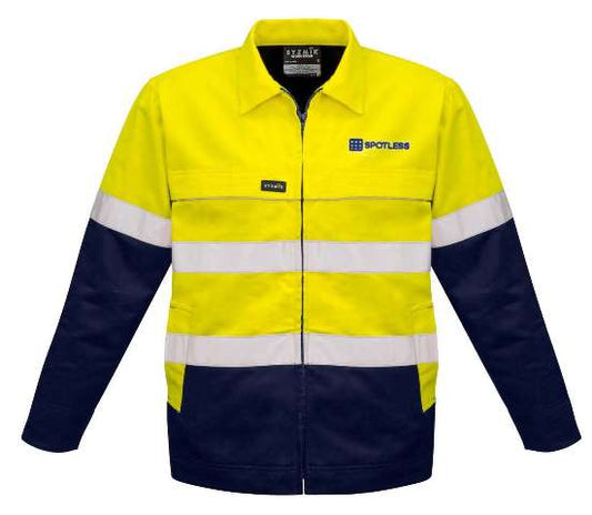 Cotton Drill Jacket Tap - Yellow-Navy