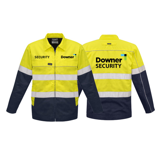 Cotton Drill Jacket Tap - Yellow-Navy