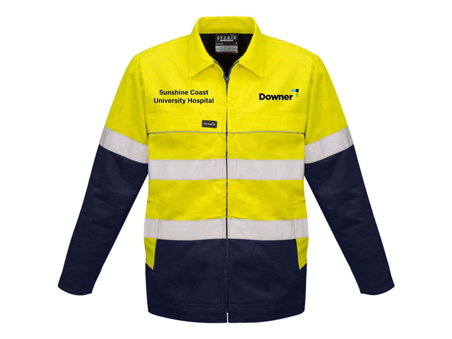 Cotton Drill Jacket Tap - Yellow-Navy
