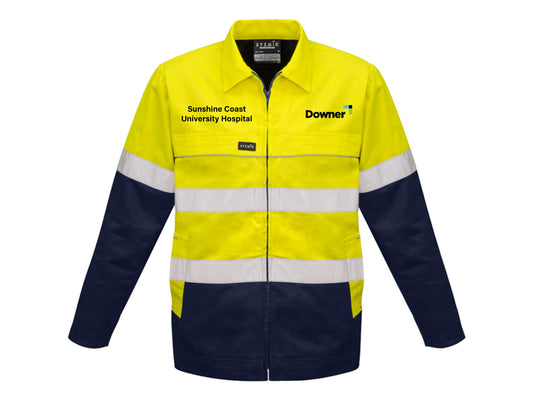 Cotton Drill Jacket Tap - Yellow-Navy