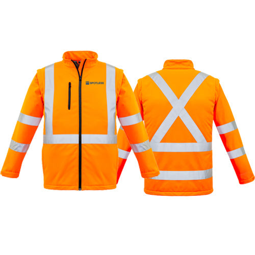 2 In 1 Rail Jacket      - Orange