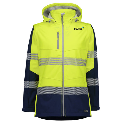 Womens Streetworx 2 In 1 Stretch Softshell Jacket - YELLOW/NAVY