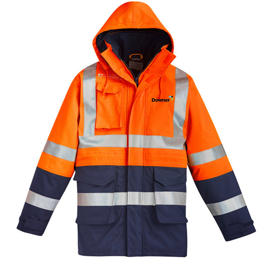 Mens FR Waterproof Jacket      - Orange/Navy