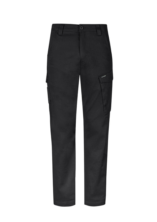 Mens Essential Basic Stretch Cargo Pant - BLACK