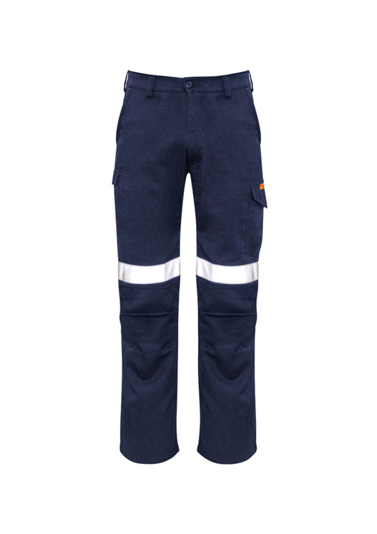 Mens Orange Flame Taped Cargo Pant (Stout) - NAVY