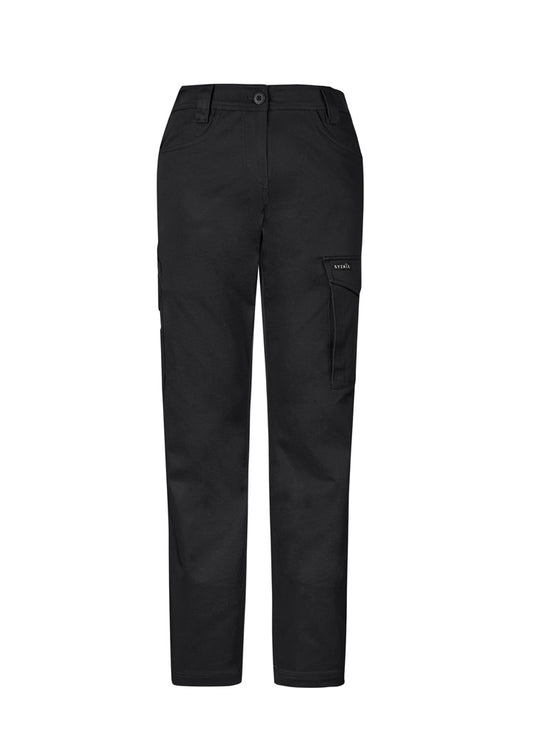 Womens Essential Basic Stretch Cargo Pant - BLACK