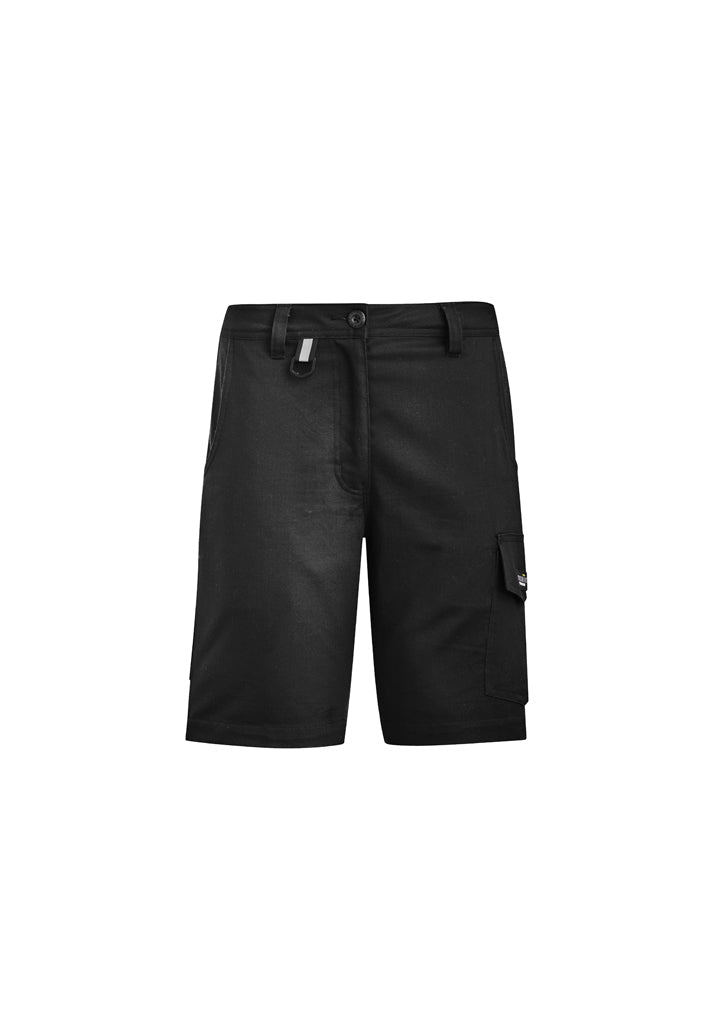Ladies Rugged Cargo Short      - BLACK