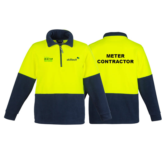 D-O Fleece Jumper       - Yellow-Navy