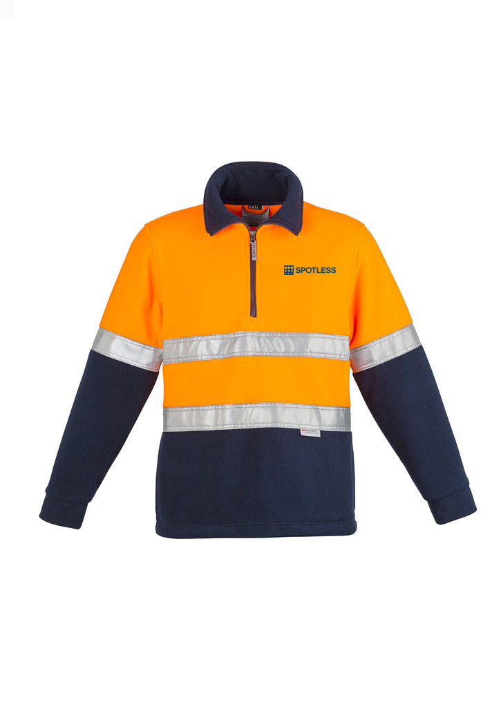 D-N Hooped Fleece       - Orange-Navy