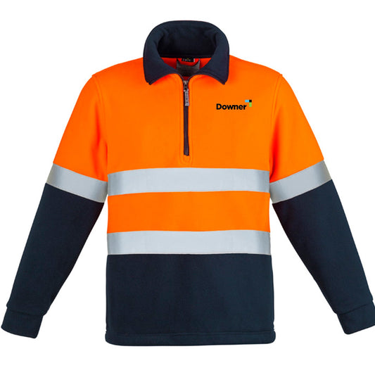 D-N Hooped Fleece       - Orange-Navy