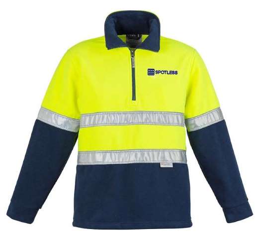 D-N Hooped Fleece       - Yellow-Navy