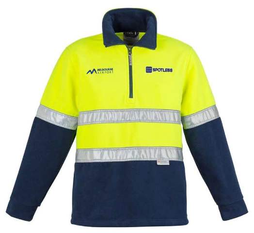 D-N Hooped Fleece       - Yellow-Navy