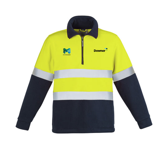 D-N Hooped Fleece       - Yellow-Navy