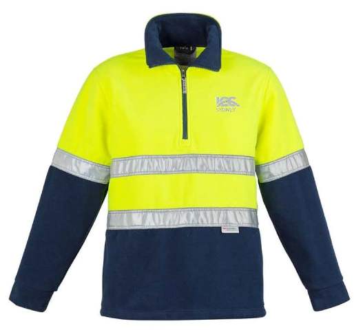 D-N Hooped Fleece       - Yellow-Navy