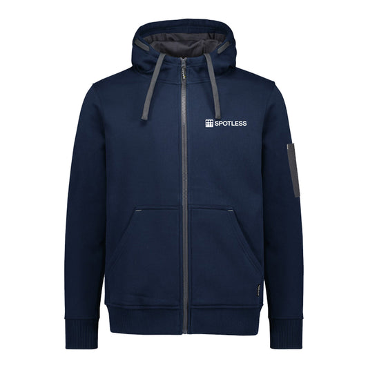Unisex Zip Multi-Pkt Hoodie - NAVY/CHARCOAL