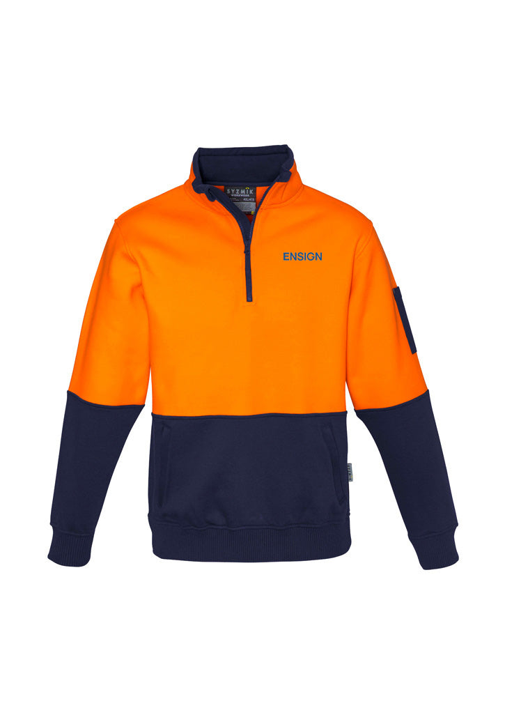 Half Zip Pullover D-O          - Orange-Navy