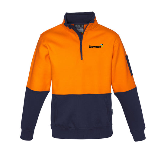 Half Zip Pullover D-O - Orange/Navy