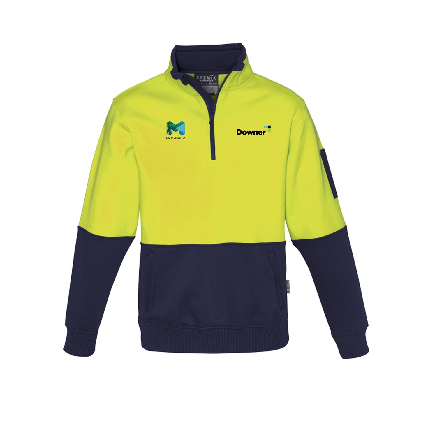 Half Zip Pullover D-O          - Yellow-Navy