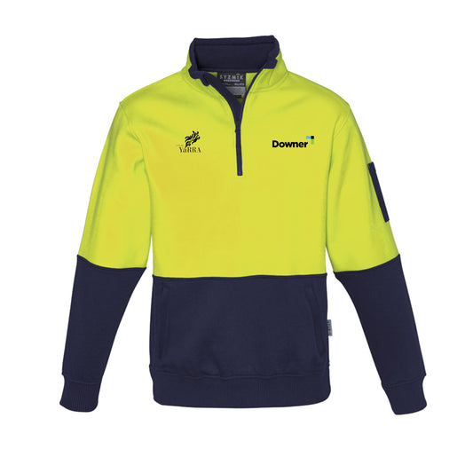 Half Zip Pullover D-O          - Yellow-Navy