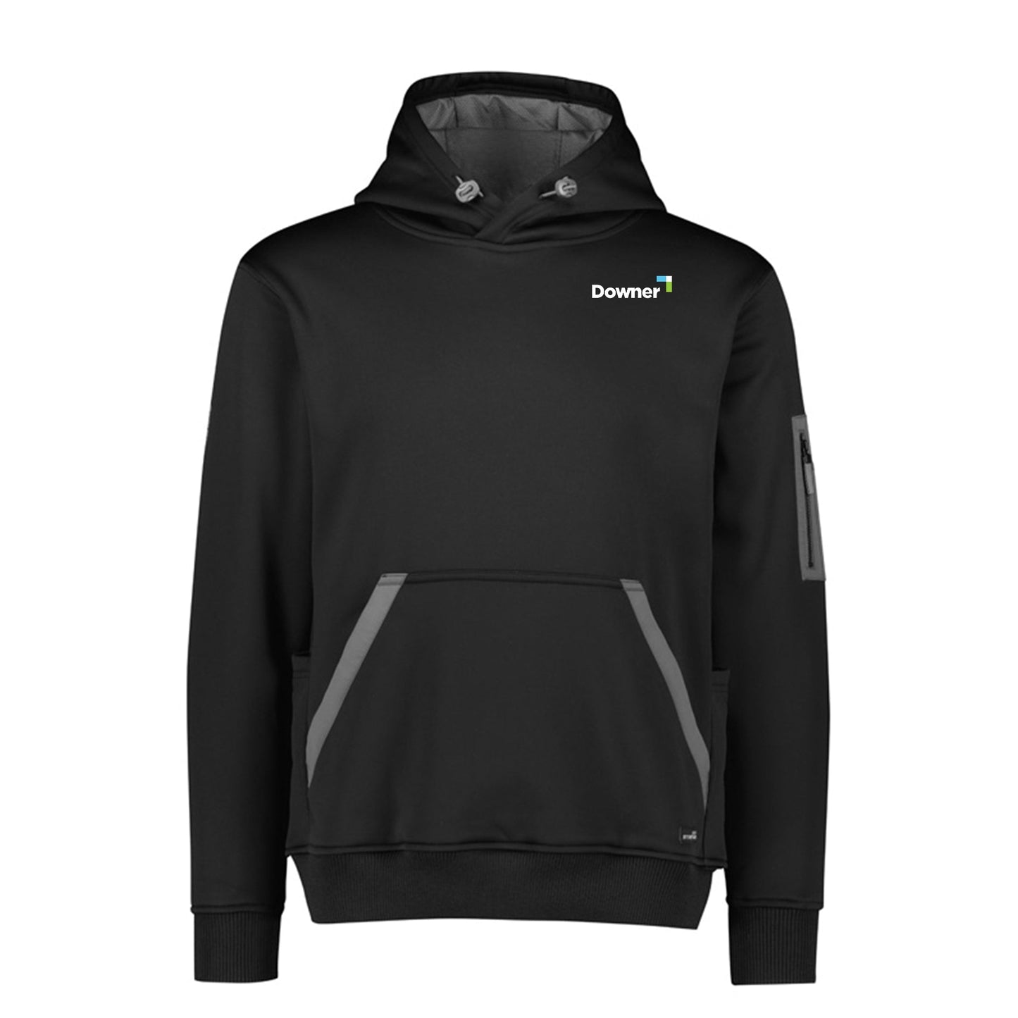 Unisex Water Resistant Hoodie - BLACK/DARK GREY