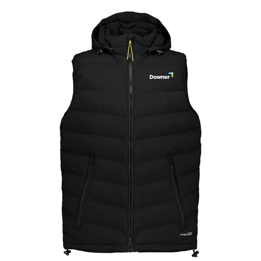 Unisex Streetworx Hooded Puffer Vest - BLACK