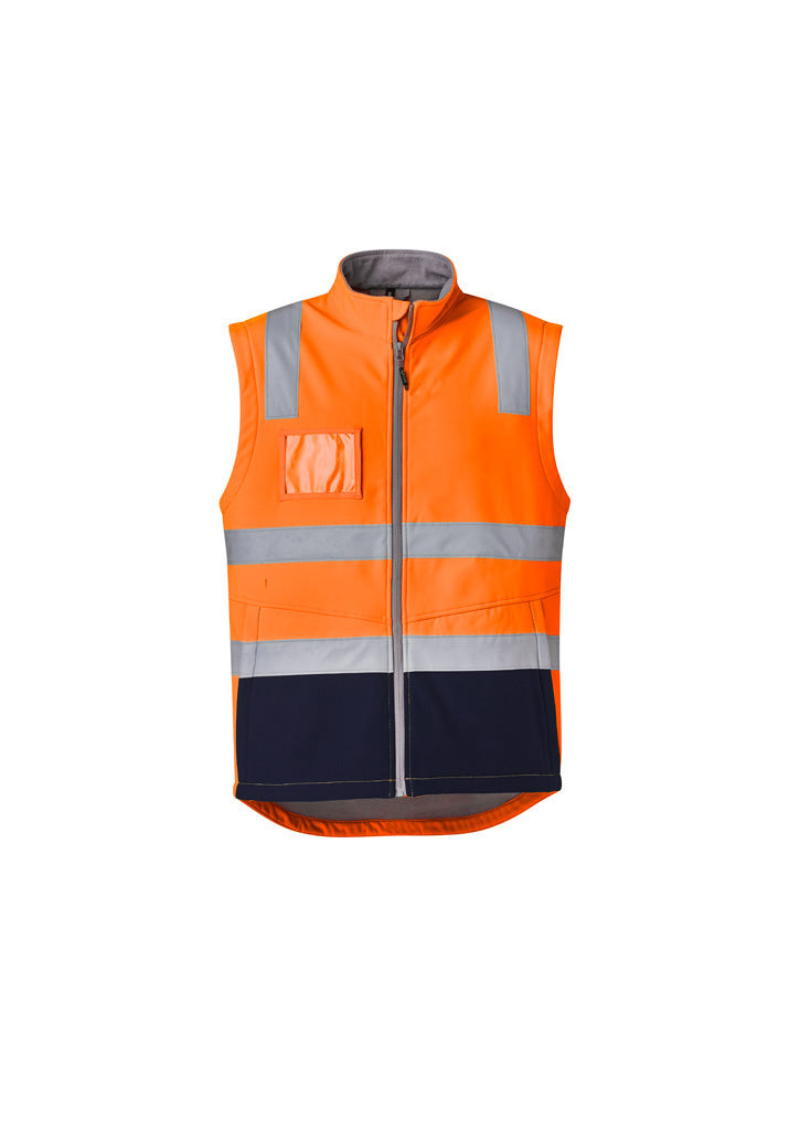 ESSENTIALS U Tpe Soft Shl Vest - Orange-Navy