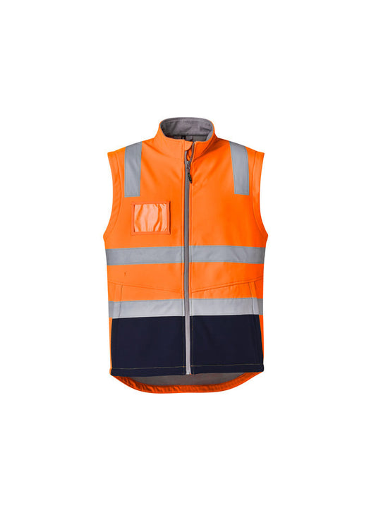 ESSENTIALS U Tpe Soft Shl Vest - Orange-Navy