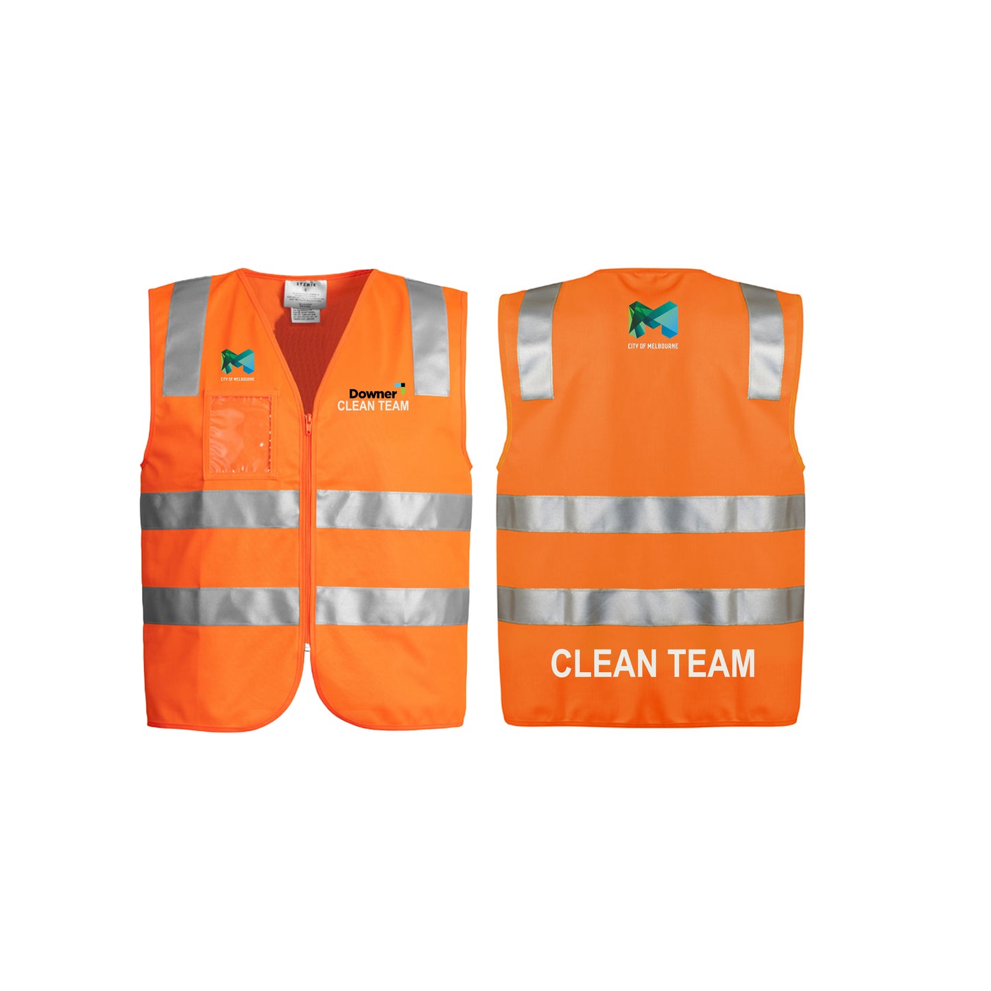 Unisex Hi Vis Zip Vest - ORANGE