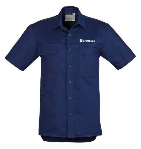 Tradie S-S Mens Shirt - BLUE
