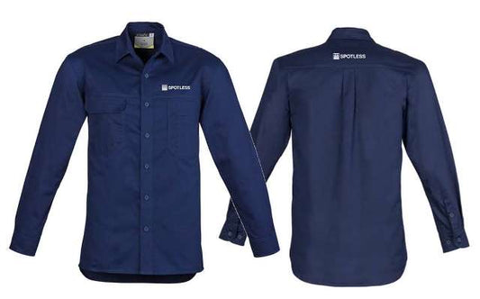 Tradie Mens LS Shirt - BLUE