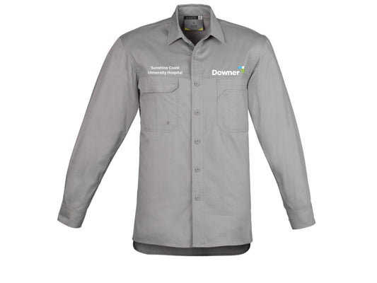 Tradie Mens LS Shirt  - GREY