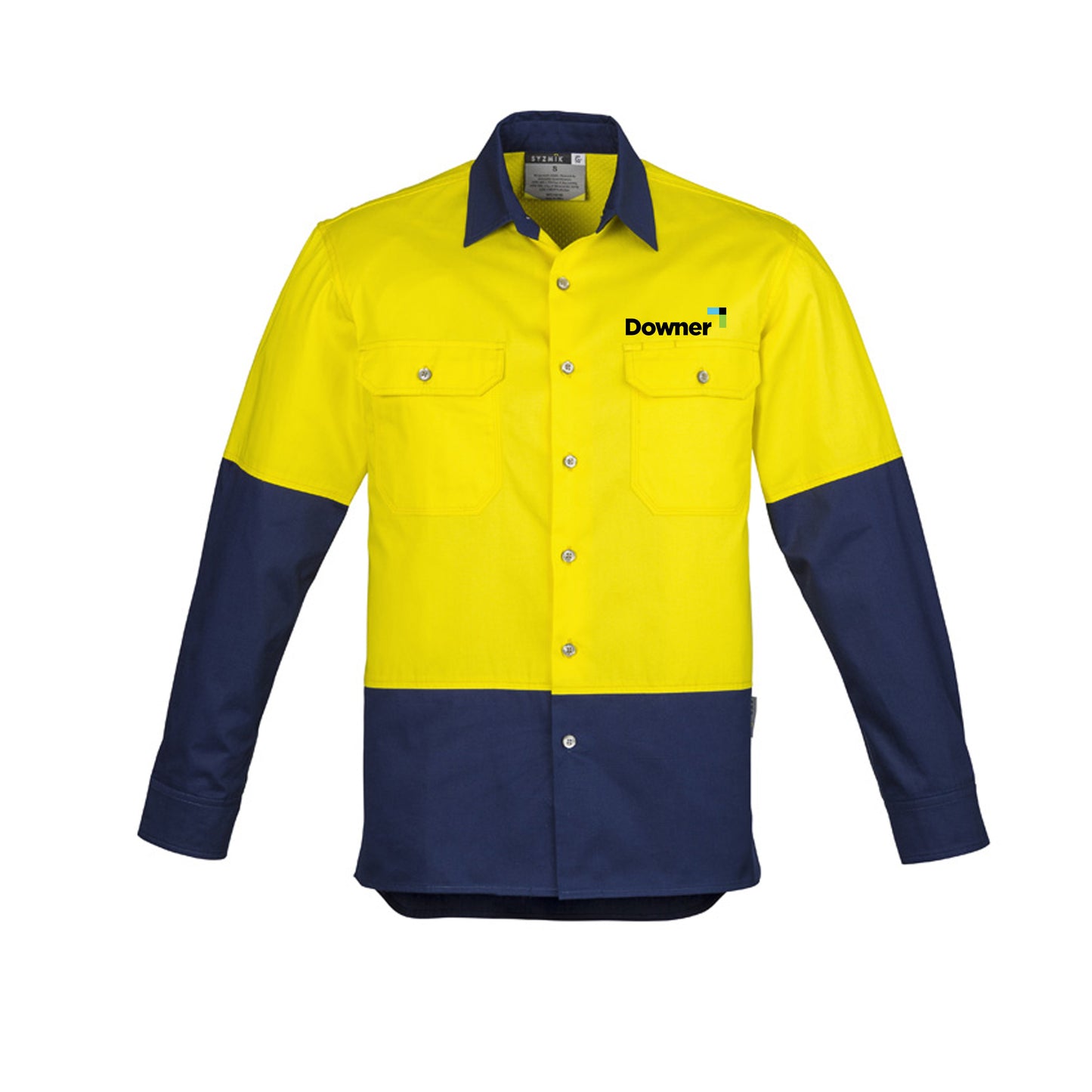 D-O Industrl L-S Shirt - Yellow/Navy