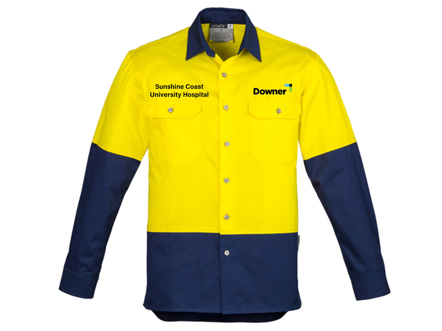 D-O Industrl L-S Shirt  - Yellow-Navy