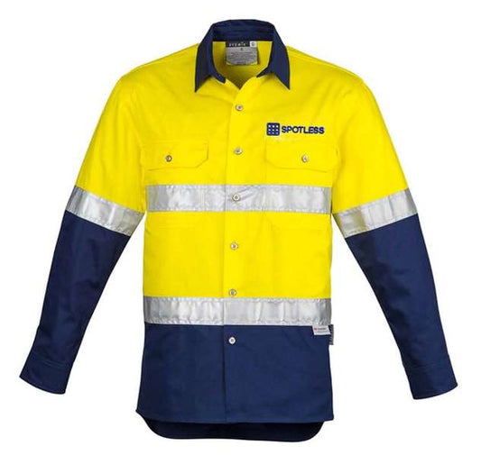 D-N Mens Hooped Shirt - Yellow-Navy