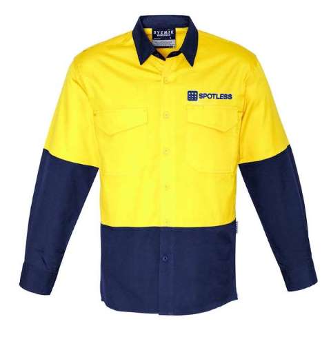 Rugged Cooling Shirt Mens - Yellow-Navy