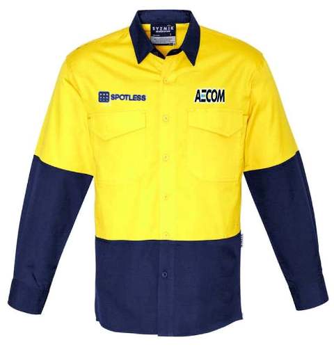Rugged D-O Vented Shirt - Yellow-Navy