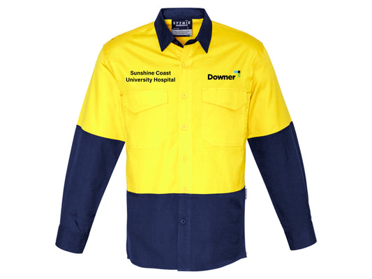 Rugged D-O Vented Shirt - Yellow-Navy