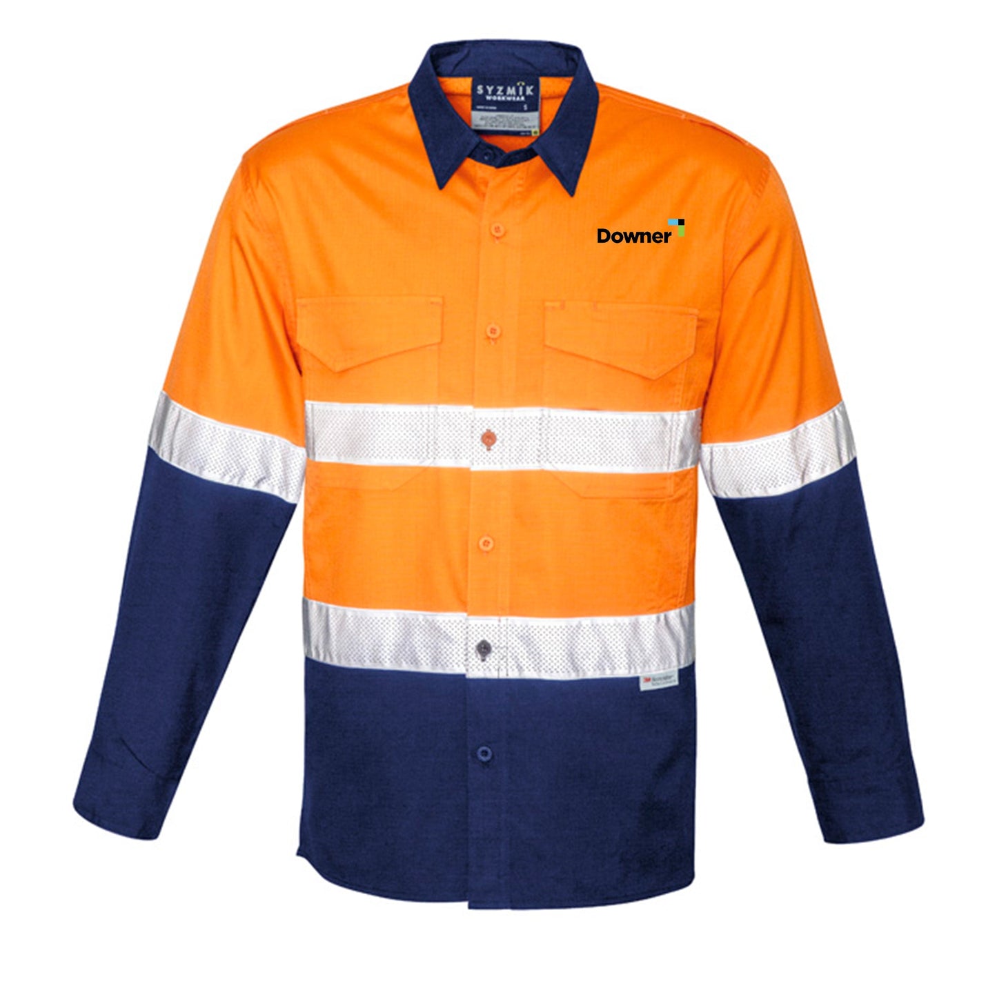 Rugged D-N Vented Shirt - Orange-Navy