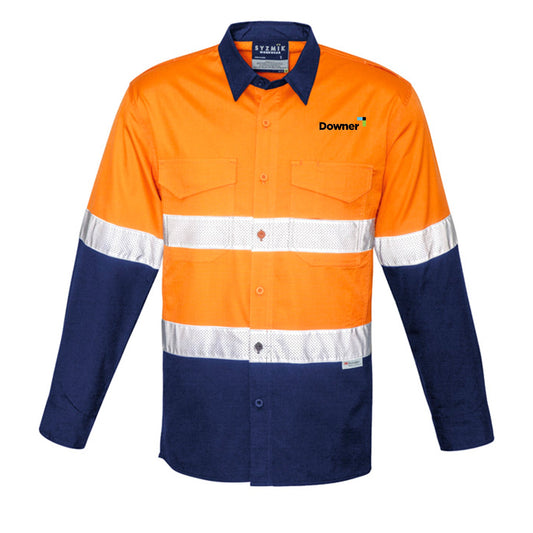 Rugged D-N Vented Shirt - Orange/Navy